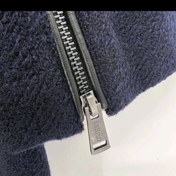 Guess Women's Dark Blue Double-Breasted Pea Coat XL - Picture 10 of 16